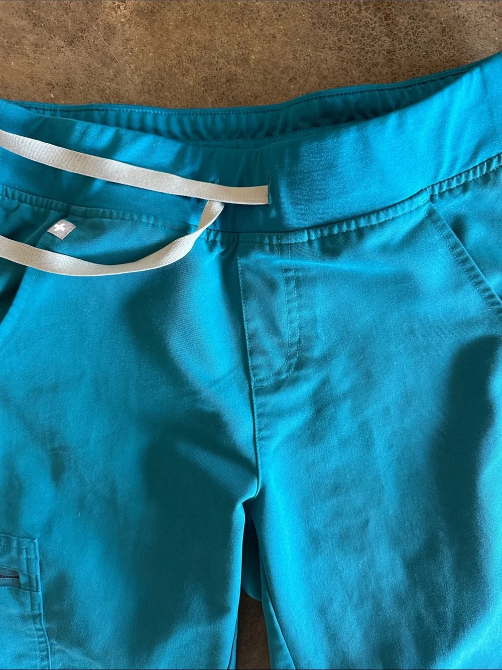 Figs Teal Cargo Jogger Pants